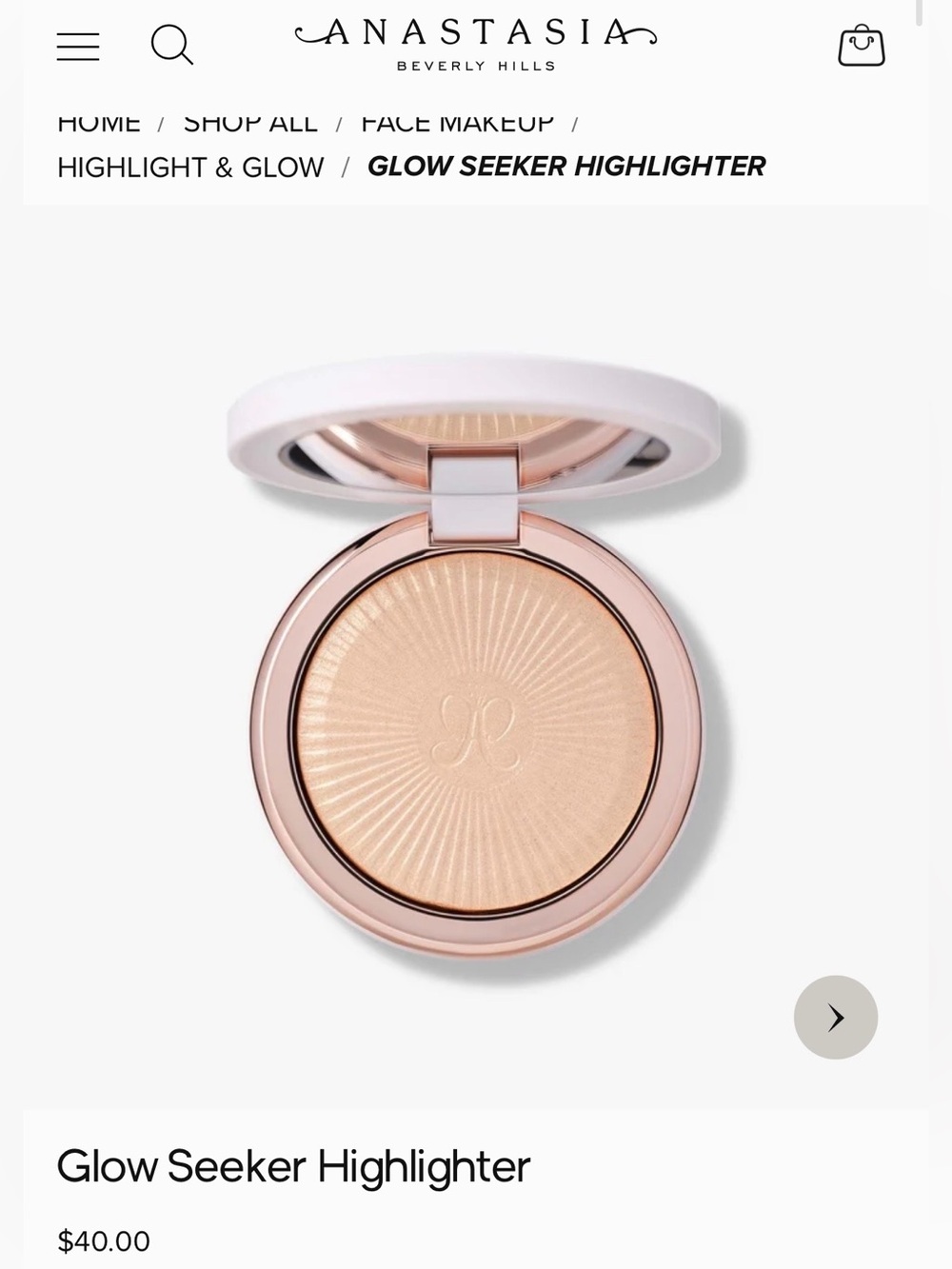 Anastasia Beverly Hills Glow Seeker Highlighter - Champagne Gold